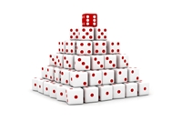 White Dice in Pyramid White Dice in Pyramid