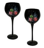 Dice Wine Glasses with Michael Godard Art