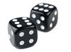 Black Dice with White Spots