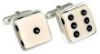 silver dice cuff links