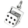 silver dice pendant